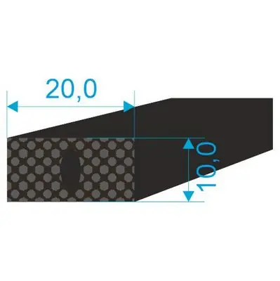 021020 Profilové těsnění 10x20 s dutinkou Akční Nabídka